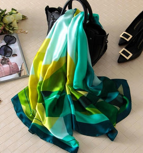 2019 luxury brand women scarf summer silk scarves shawls lady wraps soft pashimina female Echarpe Designer beach stole bandana