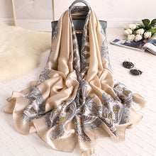 Load image into Gallery viewer, 2019 luxury brand women scarf summer silk scarves shawls lady wraps soft pashimina female Echarpe Designer beach stole bandana