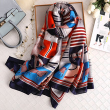 Load image into Gallery viewer, 2019 luxury brand women scarf summer silk scarves shawls lady wraps soft pashimina female Echarpe Designer beach stole bandana