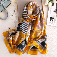 Load image into Gallery viewer, 2019 luxury brand women scarf summer silk scarves shawls lady wraps soft pashimina female Echarpe Designer beach stole bandana