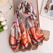 Load image into Gallery viewer, 2019 luxury brand women scarf summer silk scarves shawls lady wraps soft pashimina female Echarpe Designer beach stole bandana