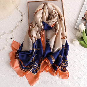 2019 luxury brand women scarf summer silk scarves shawls lady wraps soft pashimina female Echarpe Designer beach stole bandana