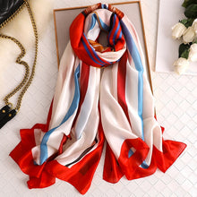 Load image into Gallery viewer, 2019 luxury brand women scarf summer silk scarves shawls lady wraps soft pashimina female Echarpe Designer beach stole bandana