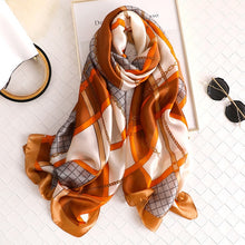 Load image into Gallery viewer, 2019 luxury brand women scarf summer silk scarves shawls lady wraps soft pashimina female Echarpe Designer beach stole bandana