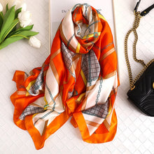 Load image into Gallery viewer, 2019 luxury brand women scarf summer silk scarves shawls lady wraps soft pashimina female Echarpe Designer beach stole bandana