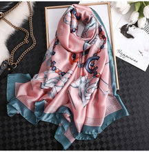 Load image into Gallery viewer, 2019 luxury brand women scarf summer silk scarves shawls lady wraps soft pashimina female Echarpe Designer beach stole bandana