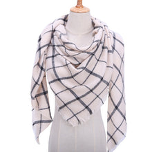 Load image into Gallery viewer, Designer 2019 knitted spring winter women scarf plaid warm cashmere scarves shawls luxury brand neck bandana  pashmina lady wrap