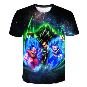 2019 New Arrival Cool Goku Dragon Ball Z 3d T Shirt Summer Fashionable Short Sleeve Tee Tops Men  Anime DBZ Harajuku T-Shirts