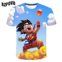 Load image into Gallery viewer, 2019 New Arrival Cool Goku Dragon Ball Z 3d T Shirt Summer Fashionable Short Sleeve Tee Tops Men  Anime DBZ Harajuku T-Shirts