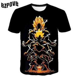 2019 New Arrival Cool Goku Dragon Ball Z 3d T Shirt Summer Fashionable Short Sleeve Tee Tops Men  Anime DBZ Harajuku T-Shirts