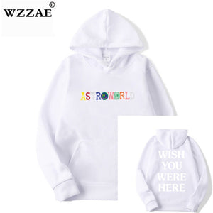 TRAVIS SCOTT ASTROWORLD WISH YOU WERE HERE HOODIES fashion letter ASTROWORLD HOODIE streetwear Man woman Pullover Sweatshirt