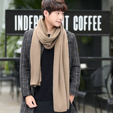 Load image into Gallery viewer, Winter Warm Scarf knitted Thick Warm winter scarves male cashmere warm men scarves