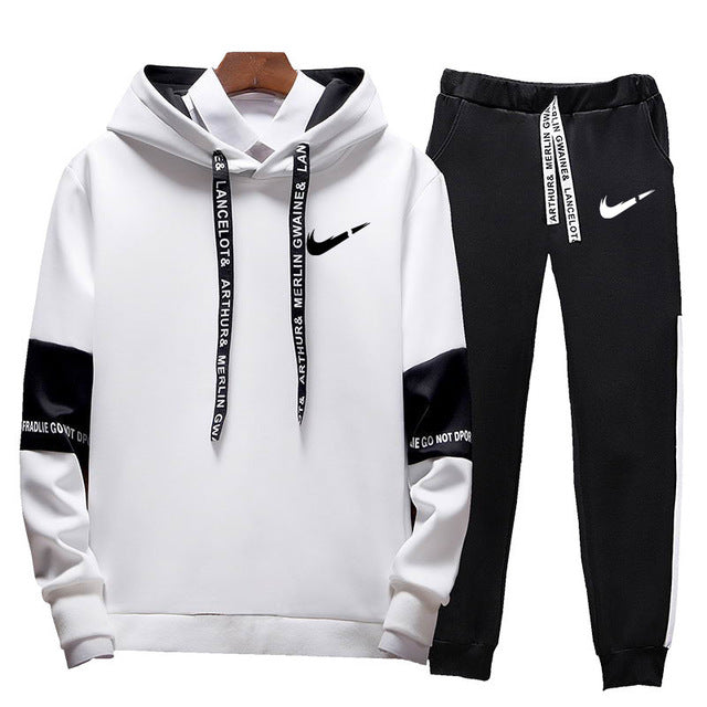 New Brand Clothing Men's Casual Sweatshirts Pullover Cotton Men tracksuit Hoodies Two Piece+Pants Sport Shirts Autumn Winter Set