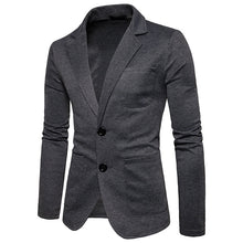 Load image into Gallery viewer, OLOME Fashion Mens Cotton Blazer Autumn New Male Casual Suit Jackets Business 2019 Clothes Solid Slim Fit Clothes Plus Size