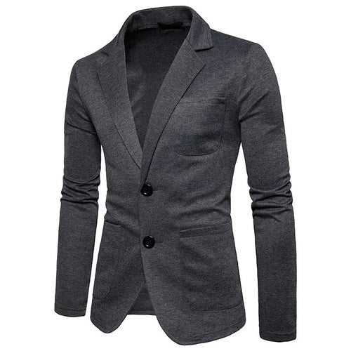 OLOME Fashion Mens Cotton Blazer Autumn New Male Casual Suit Jackets Business 2019 Clothes Solid Slim Fit Clothes Plus Size