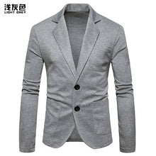 Load image into Gallery viewer, OLOME Fashion Mens Cotton Blazer Autumn New Male Casual Suit Jackets Business 2019 Clothes Solid Slim Fit Clothes Plus Size