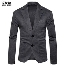 Load image into Gallery viewer, OLOME Fashion Mens Cotton Blazer Autumn New Male Casual Suit Jackets Business 2019 Clothes Solid Slim Fit Clothes Plus Size