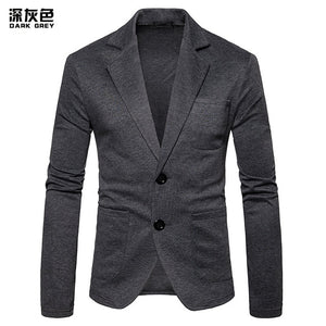 OLOME Fashion Mens Cotton Blazer Autumn New Male Casual Suit Jackets Business 2019 Clothes Solid Slim Fit Clothes Plus Size