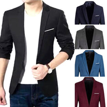 Load image into Gallery viewer, 2019 New Korean Men Blazer Casual Slim Fit Office Suit Autumn Winter Jacket Coat Formal Masculina Blazer Men&#39;s Business Blazers