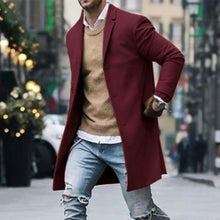 Load image into Gallery viewer, Men Coat Cardigan Business Winter Loose Fit Casual Office Blazer Buttons Jacket Lapel Collar