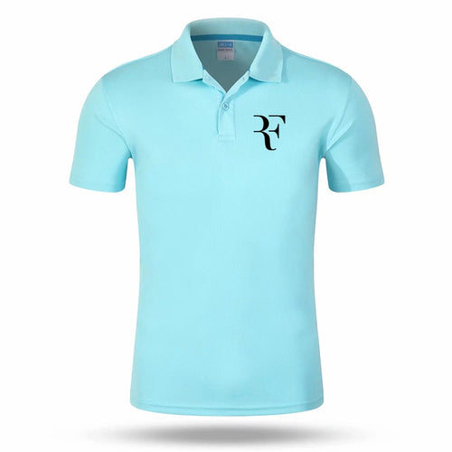 Roger Federe LOGO Print POLO Summer Casual Quick Dry Cotton Short Sleeve Slim Breathable Sports Short Sleeve Top #54