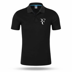 Roger Federe LOGO Print POLO Summer Casual Quick Dry Cotton Short Sleeve Slim Breathable Sports Short Sleeve Top #54