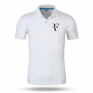 Roger Federe LOGO Print POLO Summer Casual Quick Dry Cotton Short Sleeve Slim Breathable Sports Short Sleeve Top #54