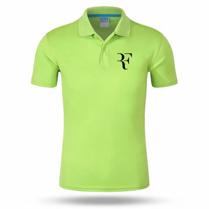 Roger Federe LOGO Print POLO Summer Casual Quick Dry Cotton Short Sleeve Slim Breathable Sports Short Sleeve Top #54