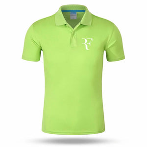 Roger Federe LOGO Print POLO Summer Casual Quick Dry Cotton Short Sleeve Slim Breathable Sports Short Sleeve Top #54