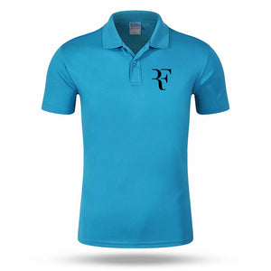 Roger Federe LOGO Print POLO Summer Casual Quick Dry Cotton Short Sleeve Slim Breathable Sports Short Sleeve Top #54