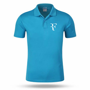 Roger Federe LOGO Print POLO Summer Casual Quick Dry Cotton Short Sleeve Slim Breathable Sports Short Sleeve Top #54