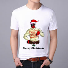 Load image into Gallery viewer, Funny Santa Claus print MEN T-shirt Top Tees Christmas tshirt Christmas Print Men T Shirt  Santa Claus Tee Shirt 2019