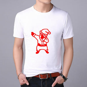 Funny Santa Claus print MEN T-shirt Top Tees Christmas tshirt Christmas Print Men T Shirt  Santa Claus Tee Shirt 2019