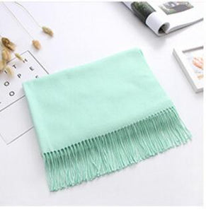 Women solid color cashmere scarves with tassel lady winter autumn long scarf high quality female shawl hot sale men scarf