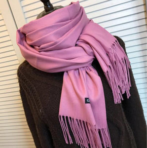 Women solid color cashmere scarves with tassel lady winter autumn long scarf high quality female shawl hot sale men scarf