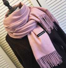 Load image into Gallery viewer, Women solid color cashmere scarves with tassel lady winter autumn long scarf high quality female shawl hot sale men scarf