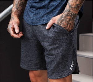 New Men Fitness Bodybuilding Shorts Man Summer Workout Male Breathable Mesh Quick Dry Sportswear Jogger Beach Short Pants