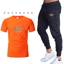 Load image into Gallery viewer, 2019 summer new T-shirt men&#39;s fashion two-piece men&#39;s gymT shirt + pants men&#39;s sportswear printing casual men&#39;s T-shirt suit