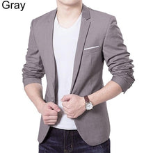 Load image into Gallery viewer, Fashion Men Slim Fit Formal One Button Suit Business Blazer Coat Jacket Tops