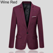 Load image into Gallery viewer, Fashion Men Slim Fit Formal One Button Suit Business Blazer Coat Jacket Tops