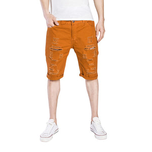 WENYUJH Men's Regular- Denim Short Jean Summer Slim Skinny Straight Casual Jeans Men's Solid Jean Shorts