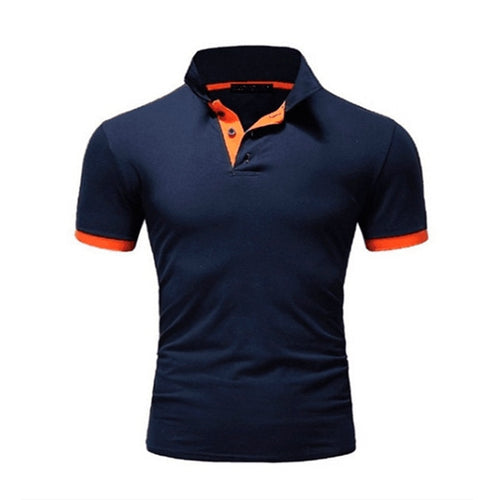 Summer short Sleeve Polo Shirt menTurn-over Collar fashion Slim casual  Breathable Solid Color Business polo shirt 2019