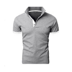 Summer short Sleeve Polo Shirt menTurn-over Collar fashion Slim casual  Breathable Solid Color Business polo shirt 2019