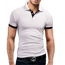 Load image into Gallery viewer, Summer short Sleeve Polo Shirt menTurn-over Collar fashion Slim casual  Breathable Solid Color Business polo shirt 2019