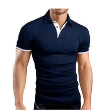 Load image into Gallery viewer, Summer short Sleeve Polo Shirt menTurn-over Collar fashion Slim casual  Breathable Solid Color Business polo shirt 2019