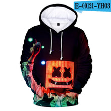 Load image into Gallery viewer, New Style Cotton Candy Band Baida DJ Marshmello 3D Digital Printing Hooded Sweater