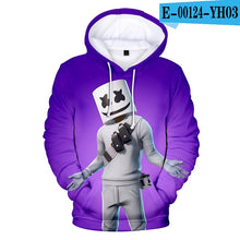 Load image into Gallery viewer, New Style Cotton Candy Band Baida DJ Marshmello 3D Digital Printing Hooded Sweater