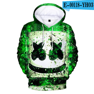 New Style Cotton Candy Band Baida DJ Marshmello 3D Digital Printing Hooded Sweater