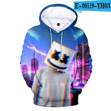 Load image into Gallery viewer, New Style Cotton Candy Band Baida DJ Marshmello 3D Digital Printing Hooded Sweater