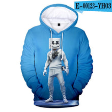 Load image into Gallery viewer, New Style Cotton Candy Band Baida DJ Marshmello 3D Digital Printing Hooded Sweater